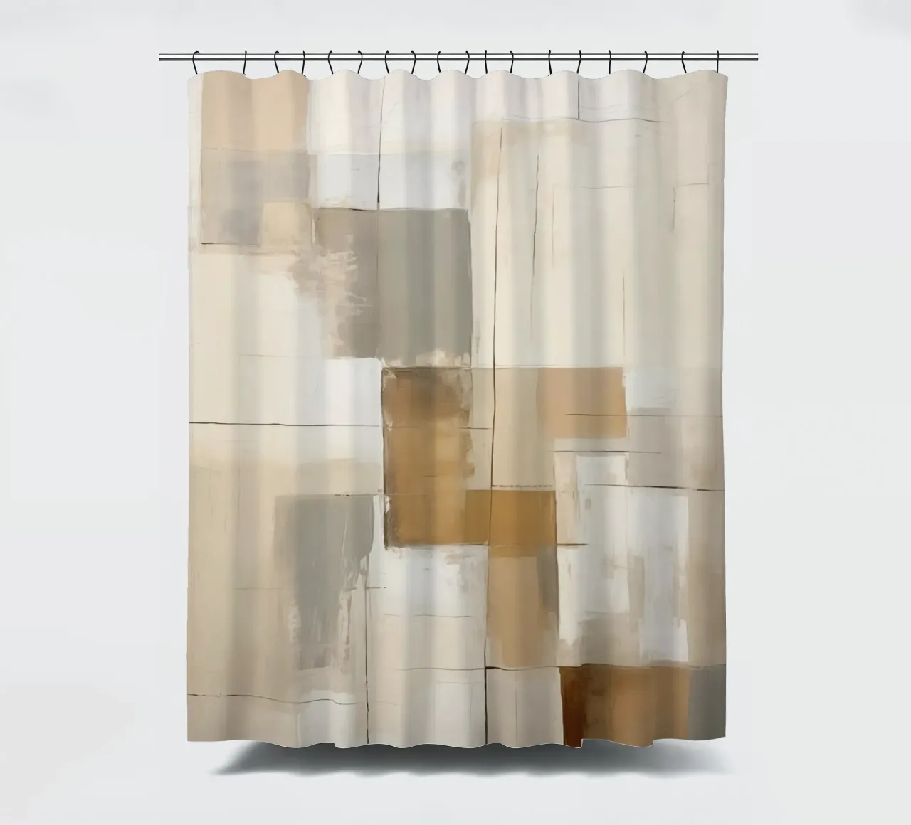 Superfici astratte di colore marrone tenda da doccia da Imagine