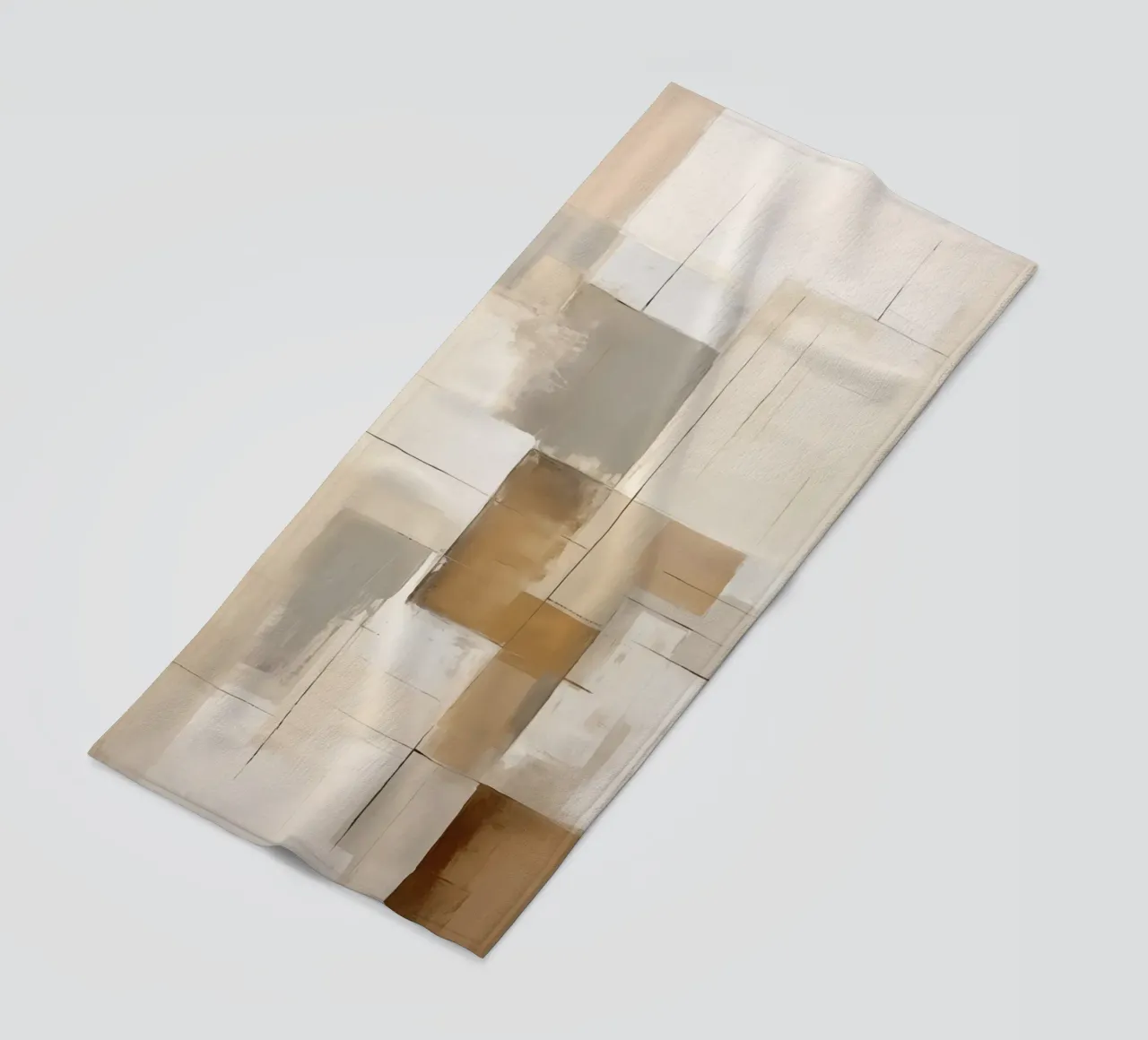 Abstract brown surfaces beach towel by Imagine