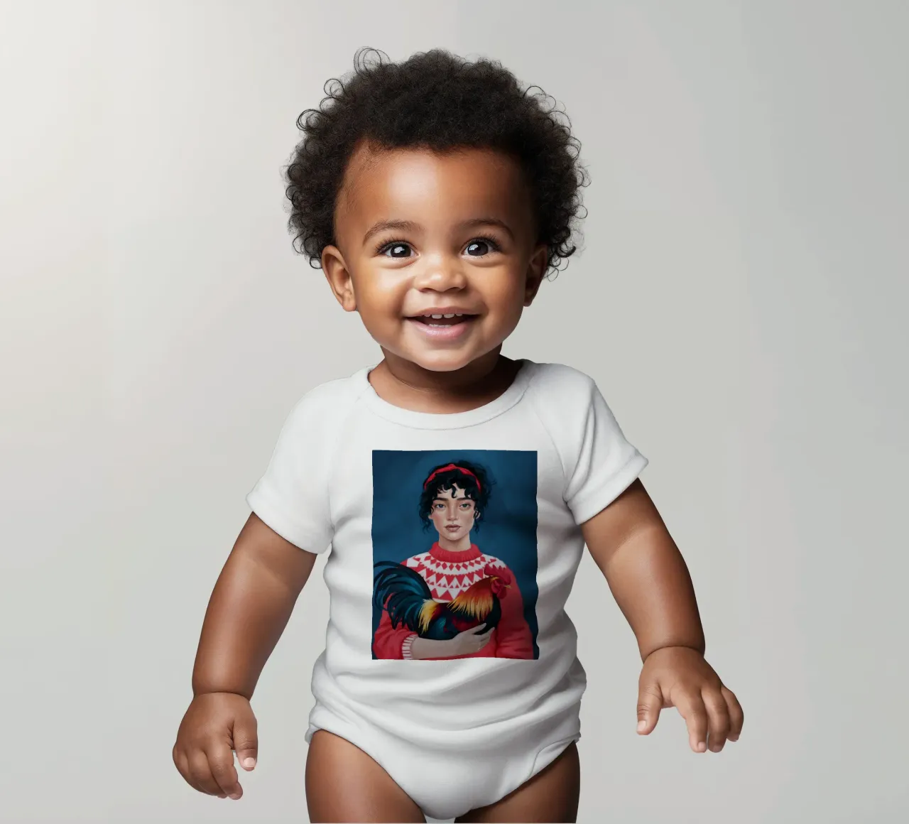 Charme rustique body bébé de Petal Canvas