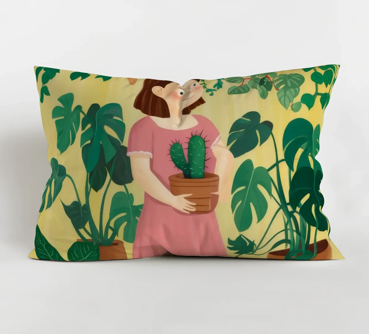 L'abbraccio della natura cuscino da Petal Canvas