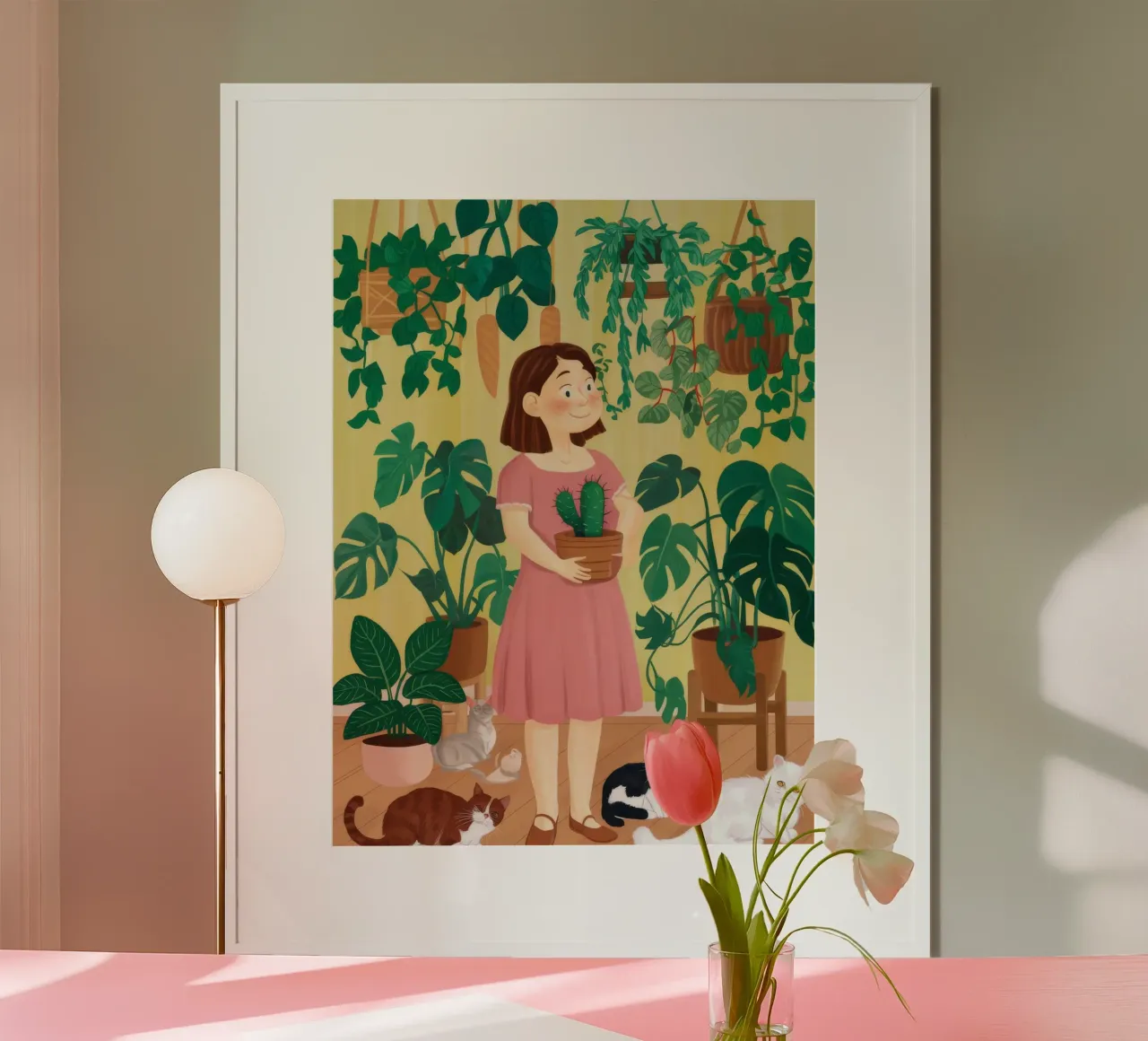 L'abbraccio della natura poster con telaio in legno da Petal Canvas
