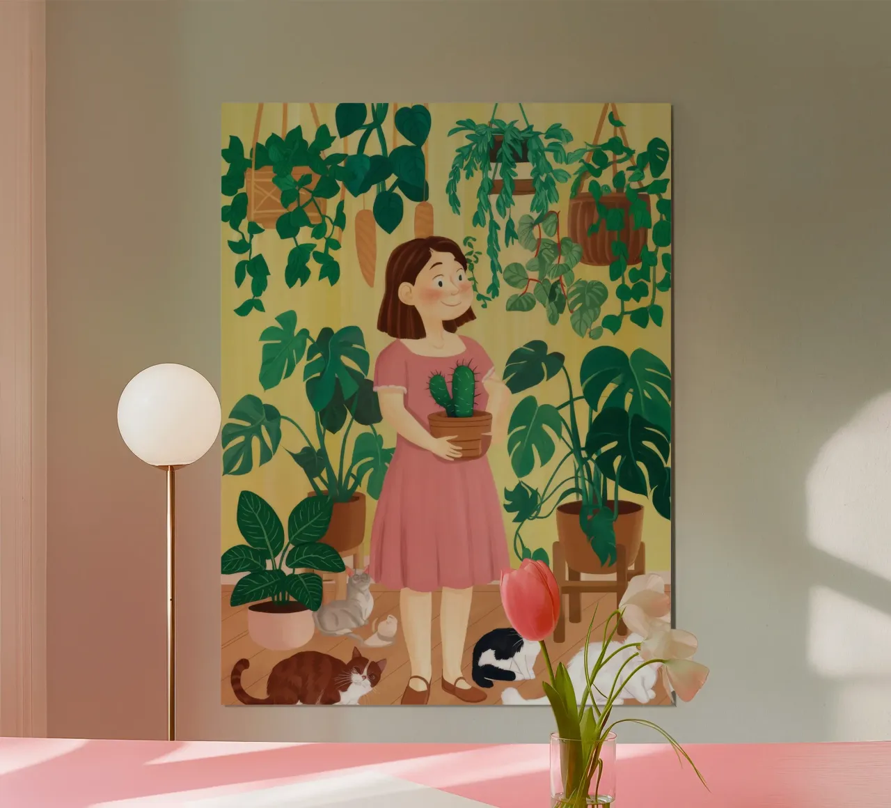 L'abbraccio della natura poster con telaio in legno da Petal Canvas