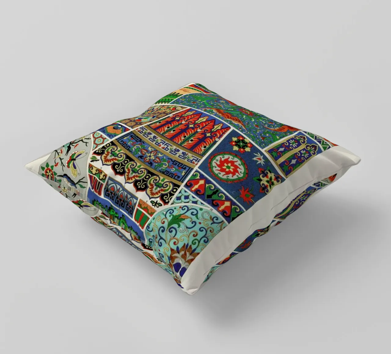 Racinet -  Chinese and Japanese Ornamental Pattern cuscino da Vintage by JUNIQE