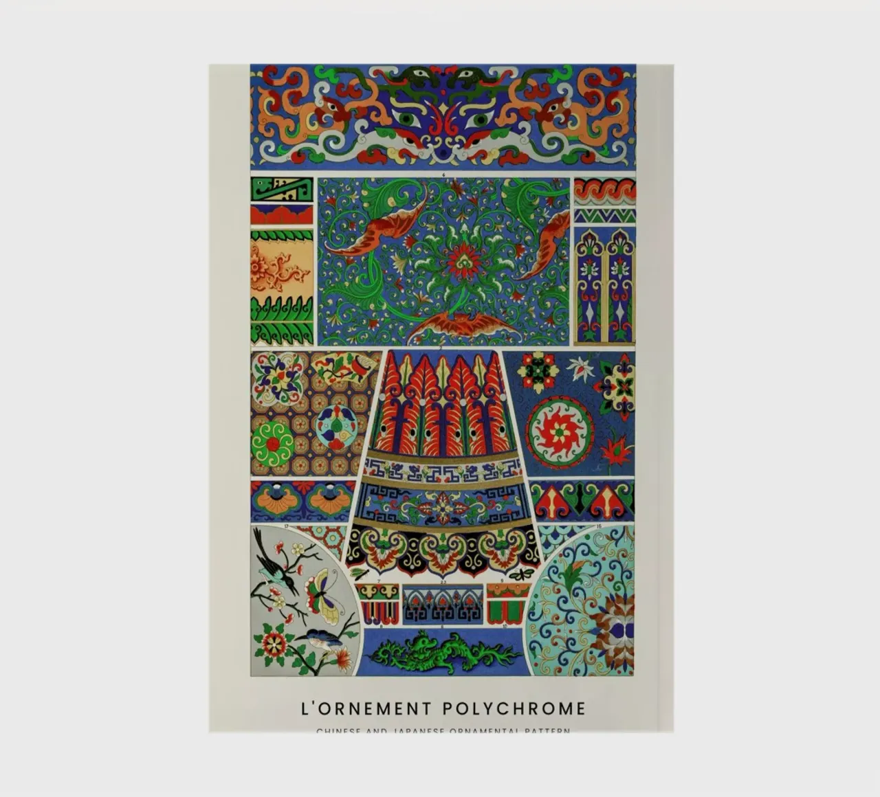 Racinet -  Chinese and Japanese Ornamental Pattern carnet de notes de Vintage by JUNIQE