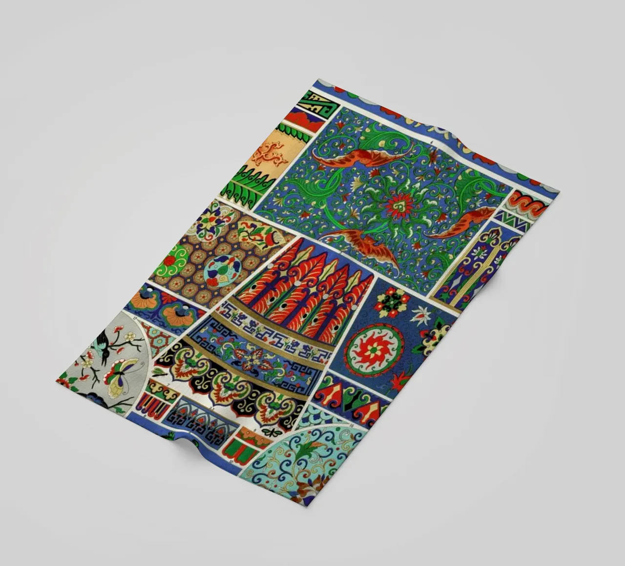 Racinet -  Chinese and Japanese Ornamental Pattern telo mare da Vintage by JUNIQE