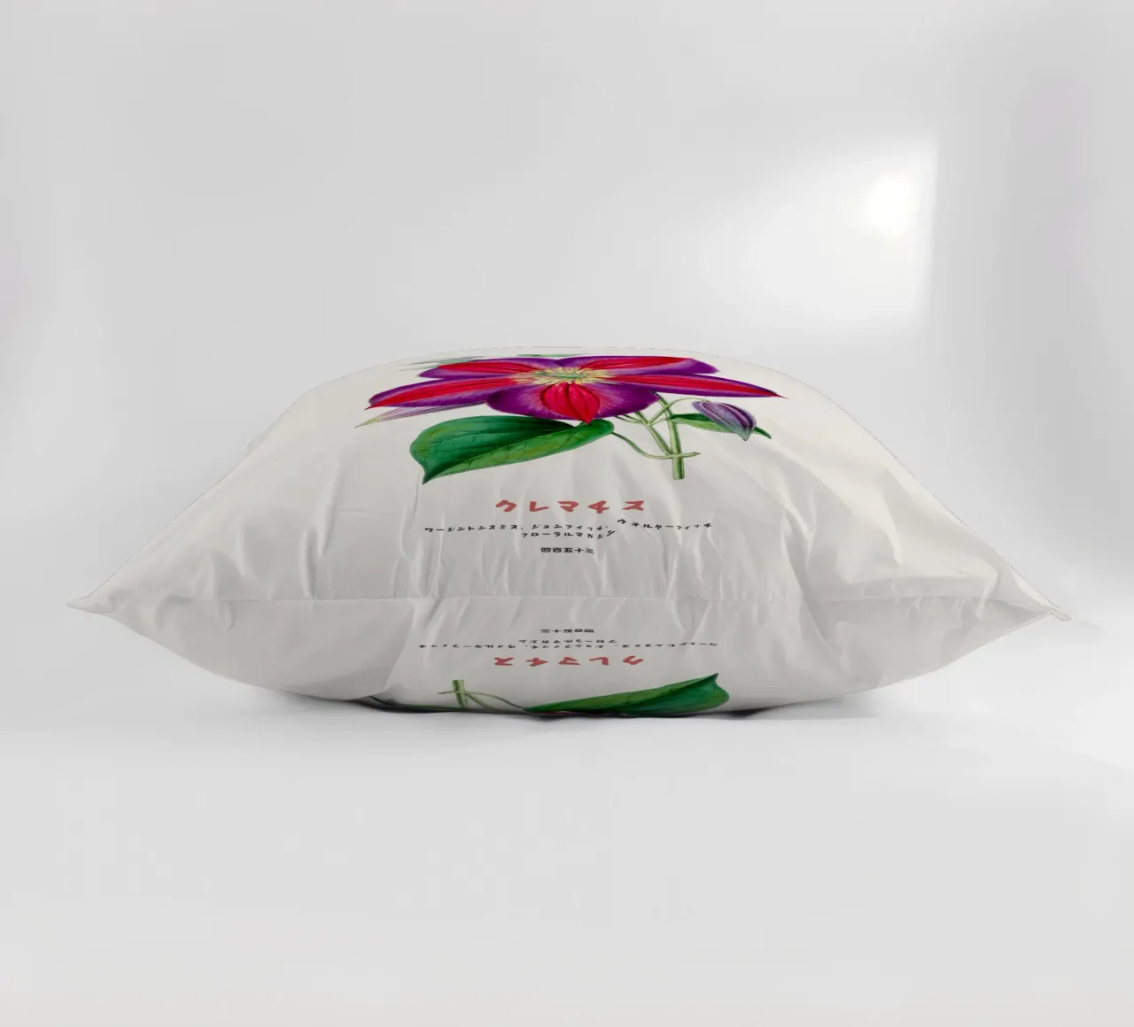 Clematide fiore giapponese cuscino da Vintagrafica