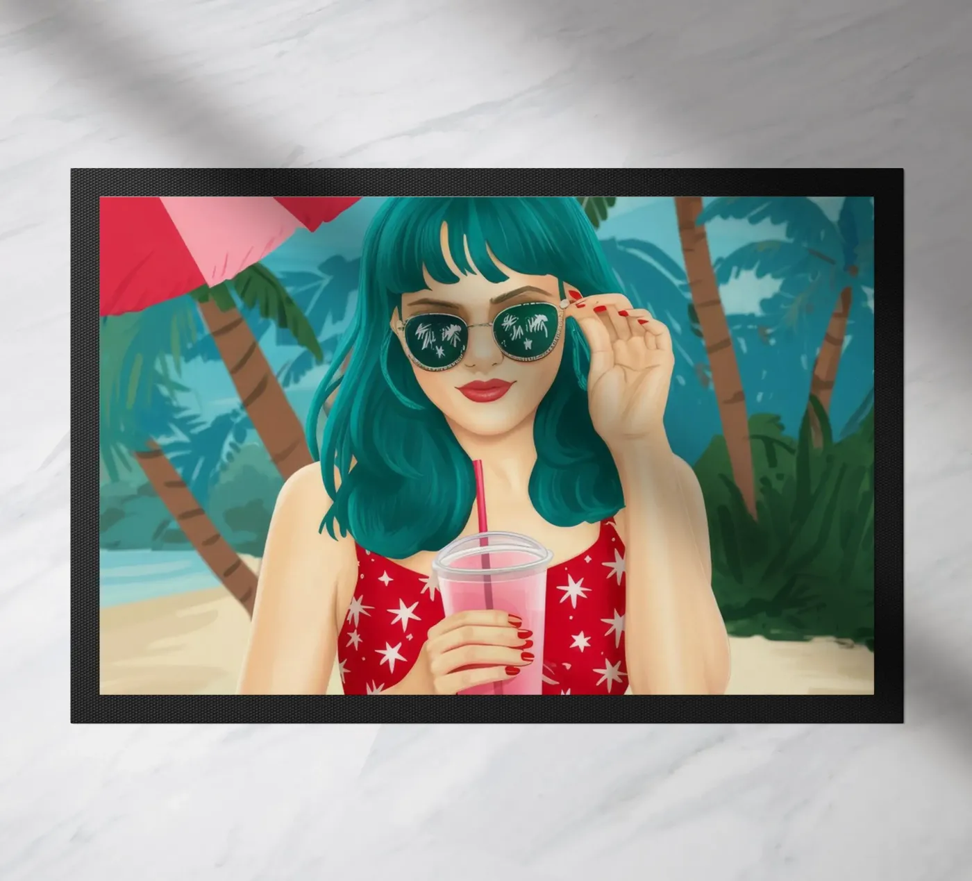 Beatitudine sulla spiaggia zerbino da Petal Canvas