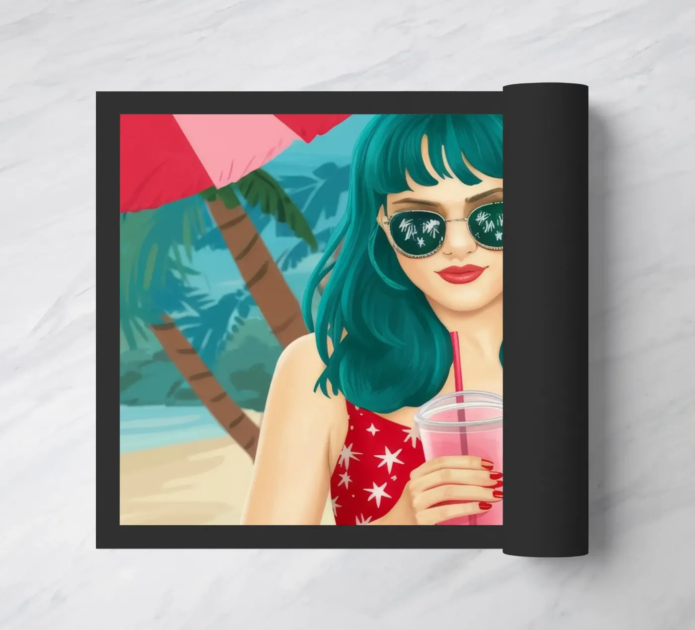 Beatitudine sulla spiaggia zerbino da Petal Canvas