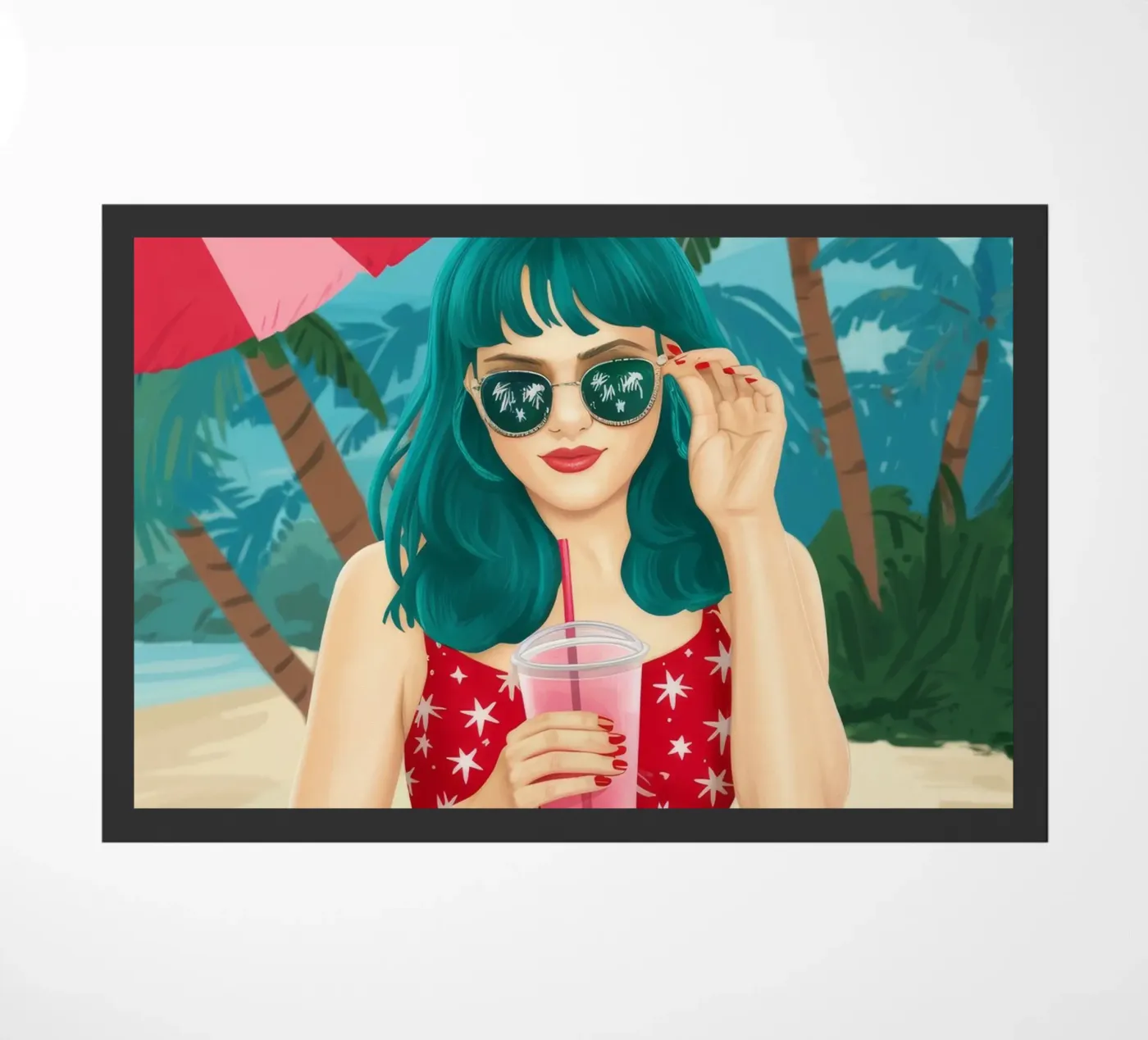 Beatitudine sulla spiaggia zerbino da Petal Canvas