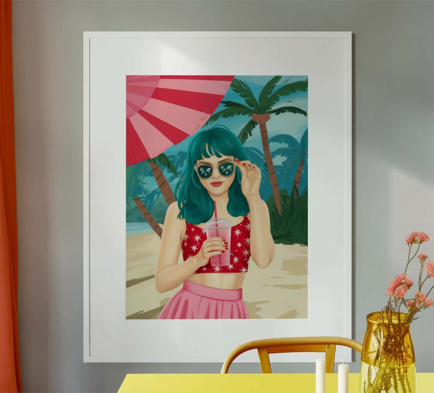 Beatitudine sulla spiaggia poster da Petal Canvas