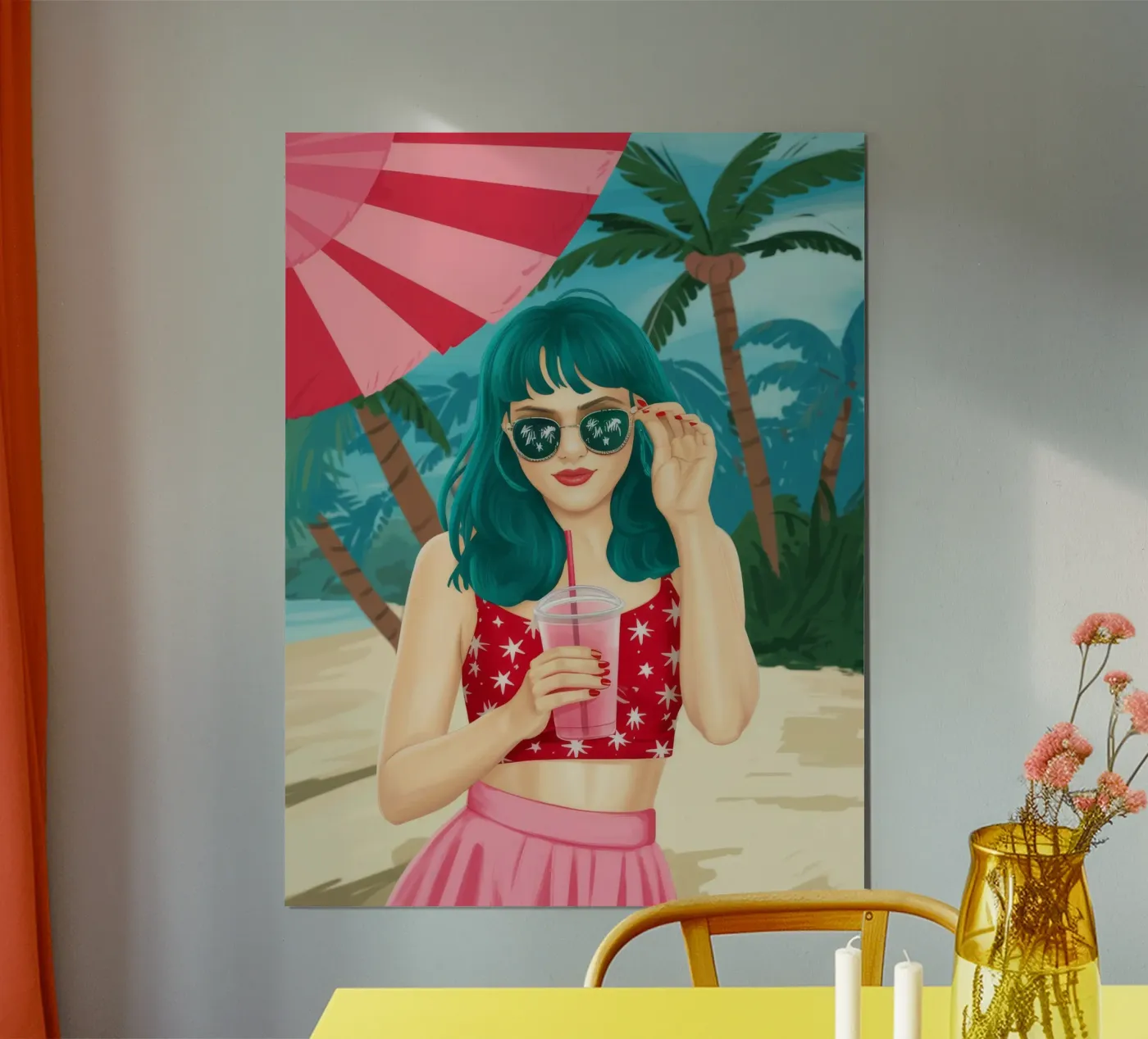 Beatitudine sulla spiaggia poster da Petal Canvas