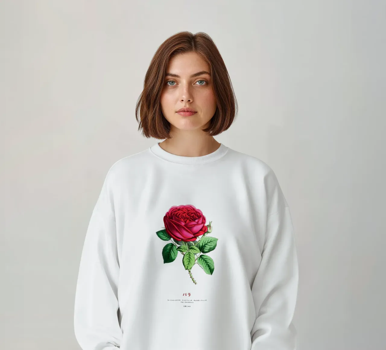 Red Rose Flower felpa da Vintagrafica