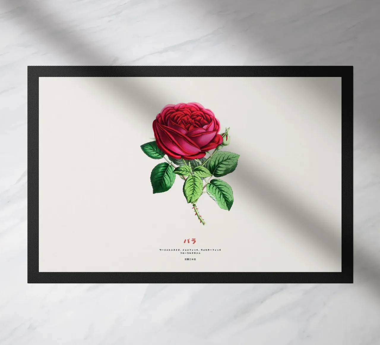 Red Rose Flower zerbino da Vintagrafica