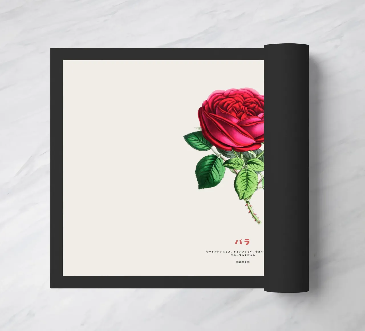 Red Rose Flower zerbino da Vintagrafica