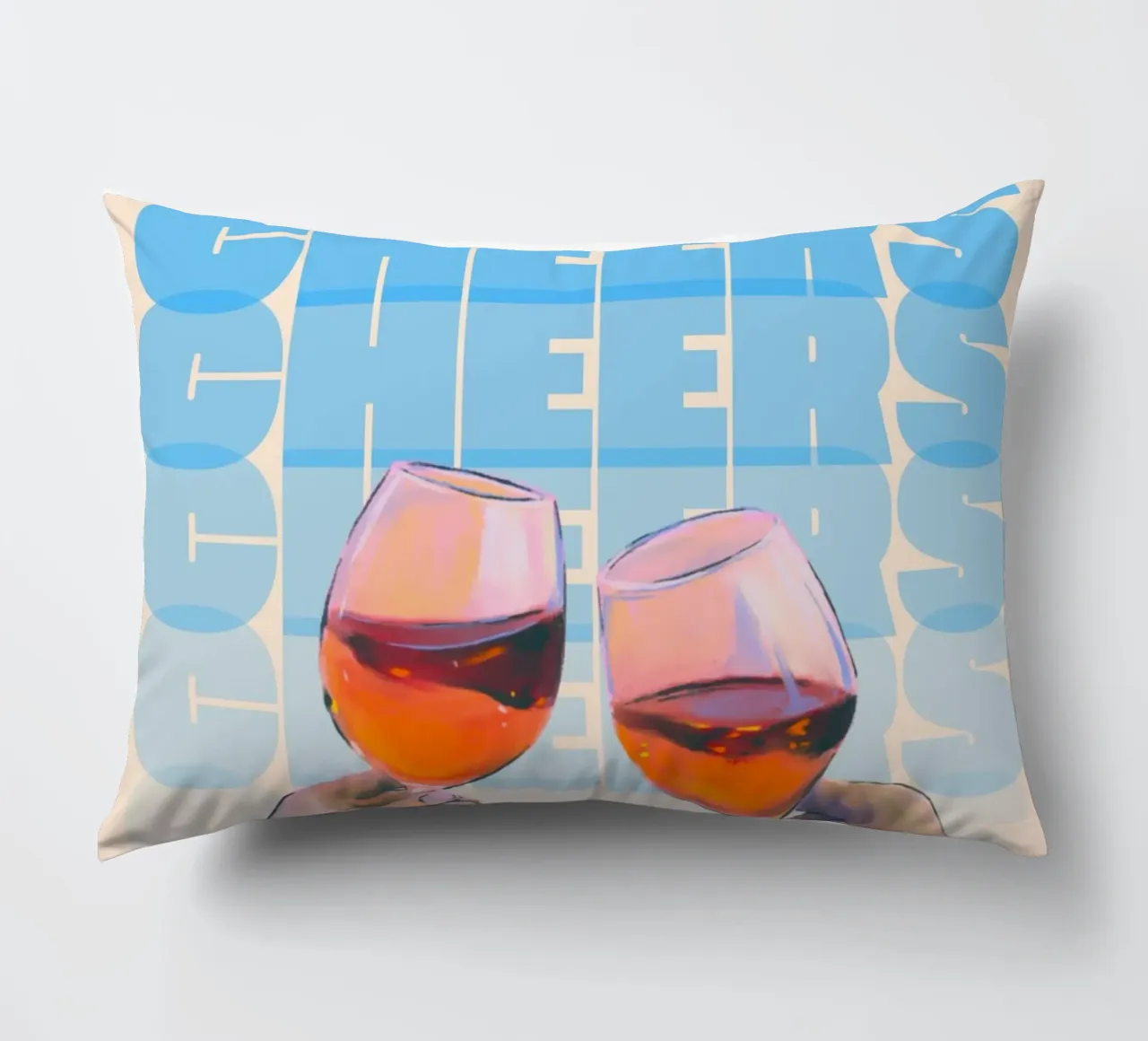 "Cheers" Toast Art Print by Aperol Spritz, Pop Art & Trendy decorative cushion by NorwesClub