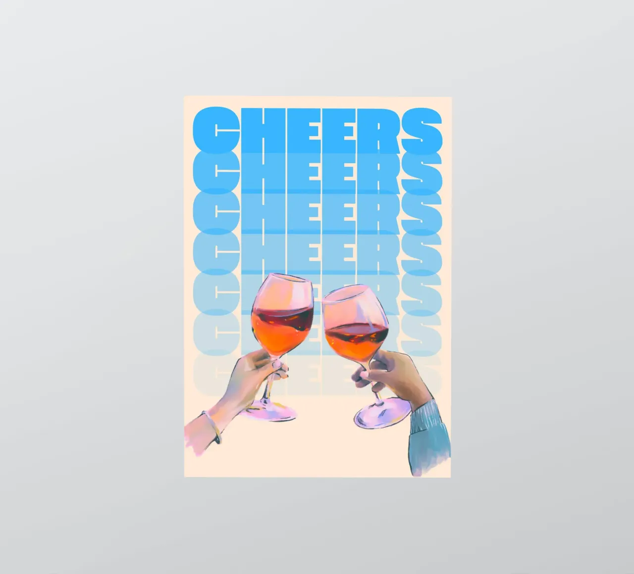 "Cheers" Toast Art Print by Aperol Spritz, Pop Art & Trendy sticker by NorwesClub