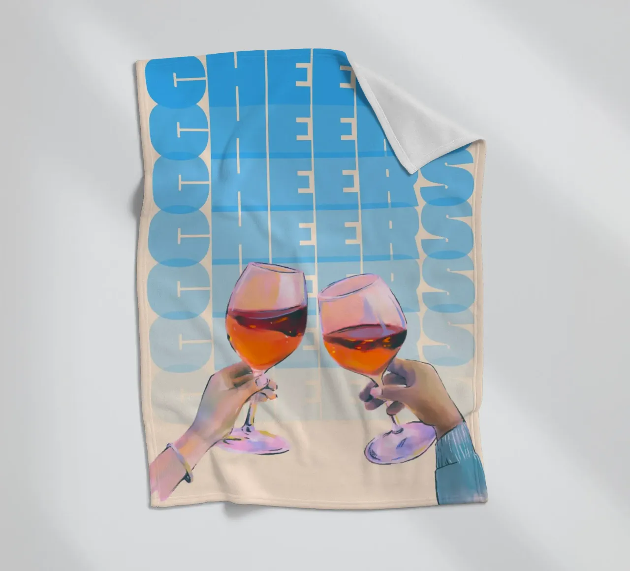 "Cheers" Toast Art Print by Aperol Spritz, Pop Art & Trendy fleece blanket by NorwesClub