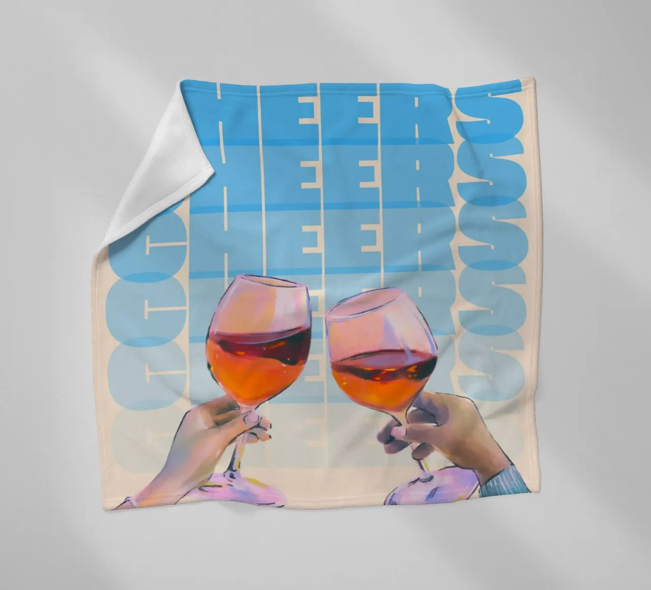 "Cheers" Toast Art Print by Aperol Spritz, Pop Art & Trendy fleece blanket by NorwesClub