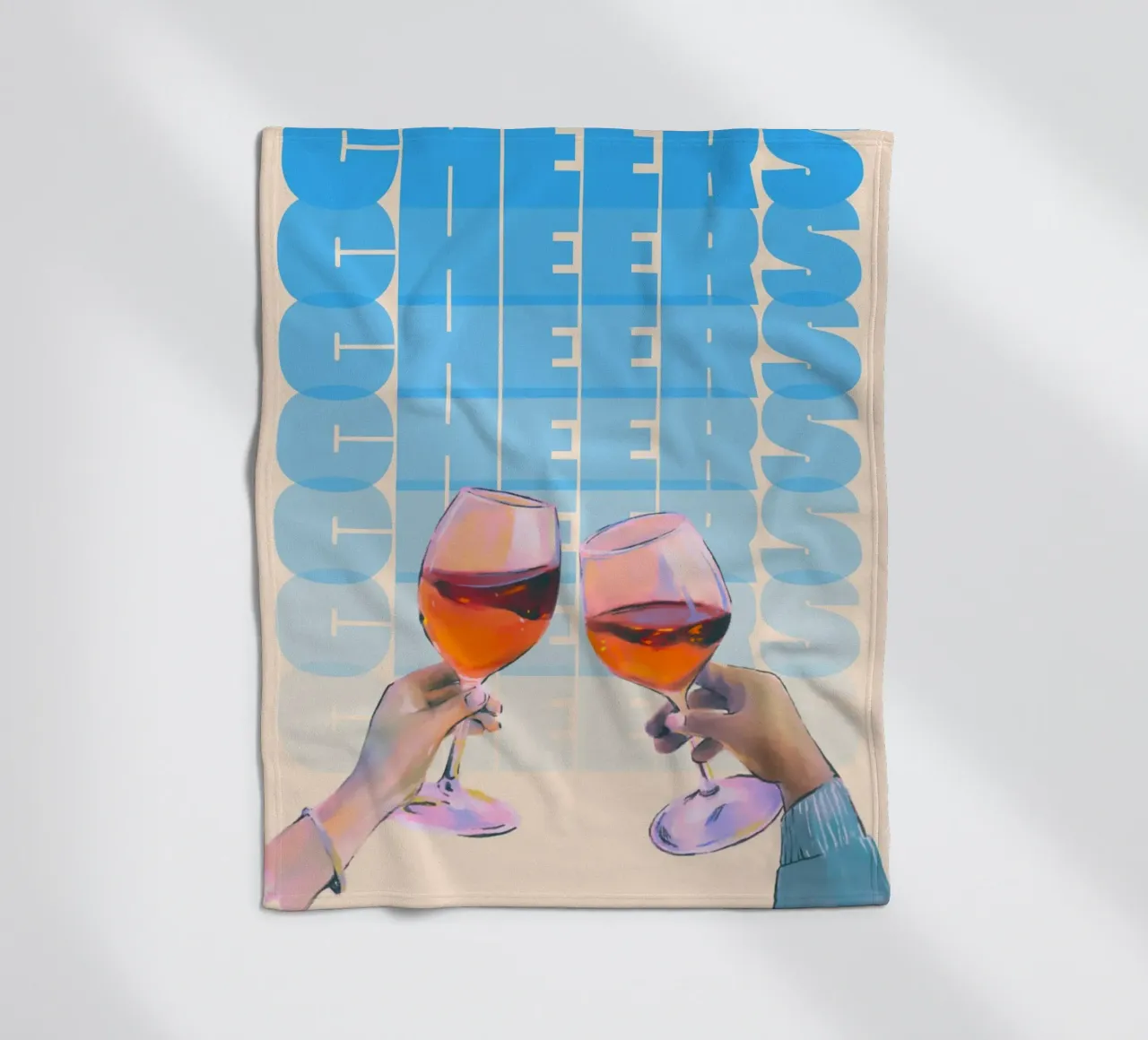 "Cheers" Toast Art Print by Aperol Spritz, Pop Art & Trendy fleece blanket by NorwesClub