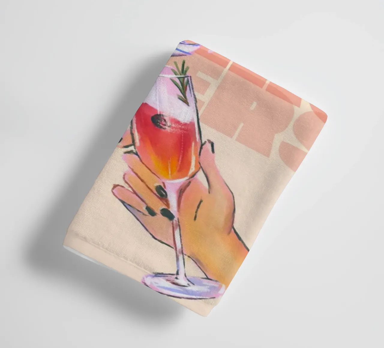 "Cheers" Martini & Cocktail Print by Aperol, Pop Art & Trend towel by NorwesClub