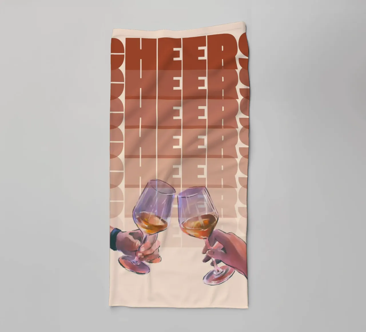 "Cheers" Wine Toast Art Print by Aperol Spritz, Pop Art towel by NorwesClub