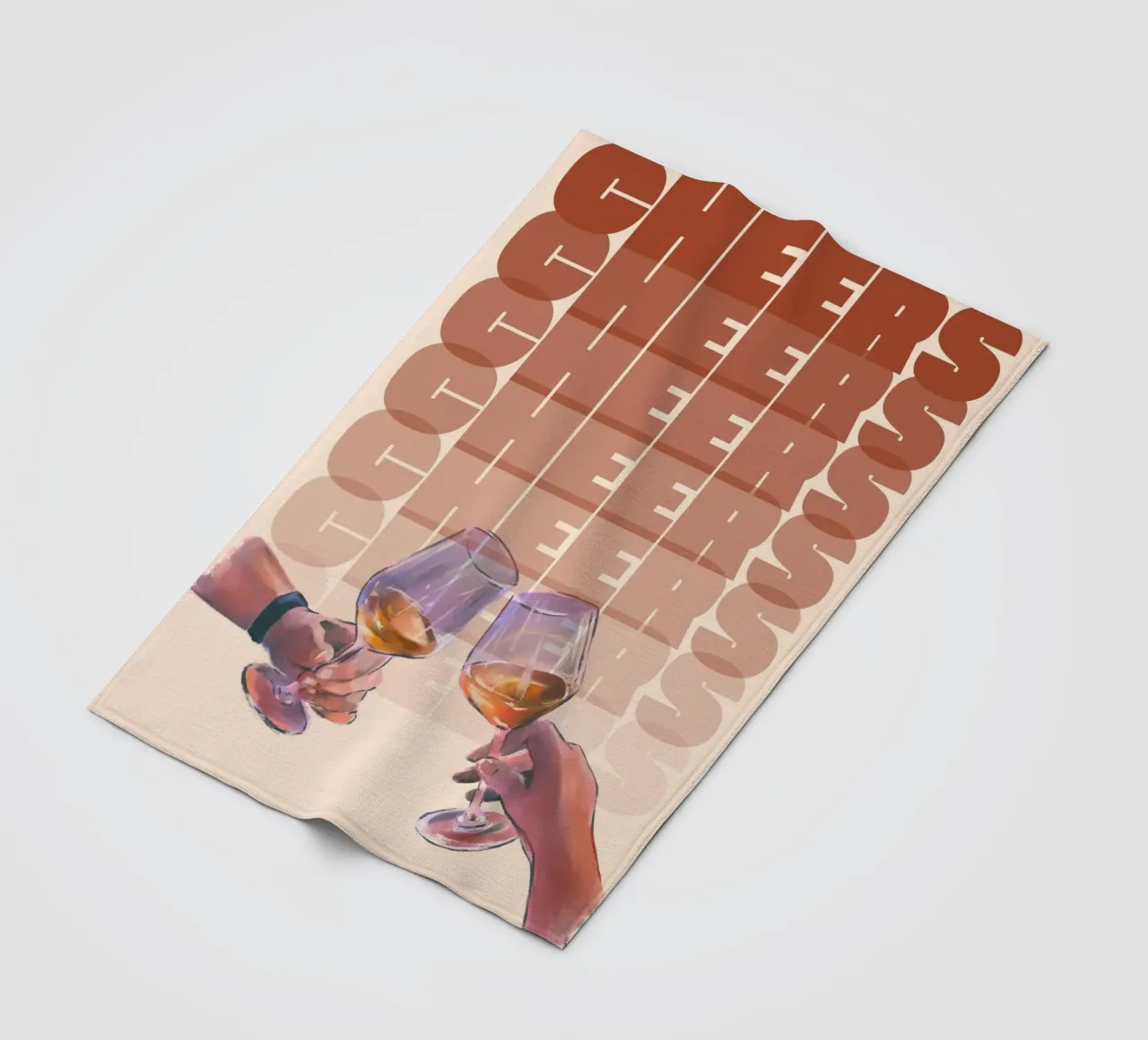 "Cheers" Wine Toast Art Print by Aperol Spritz, Pop Art fleece blanket by NorwesClub