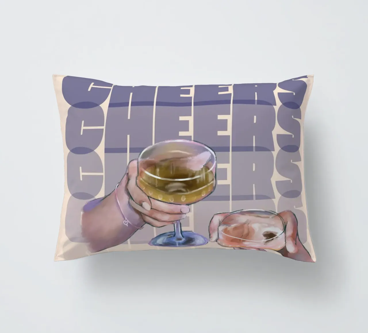 Trio di bicchieri "Cheers" di Aperol, Pop Art cuscino da NorwesClub