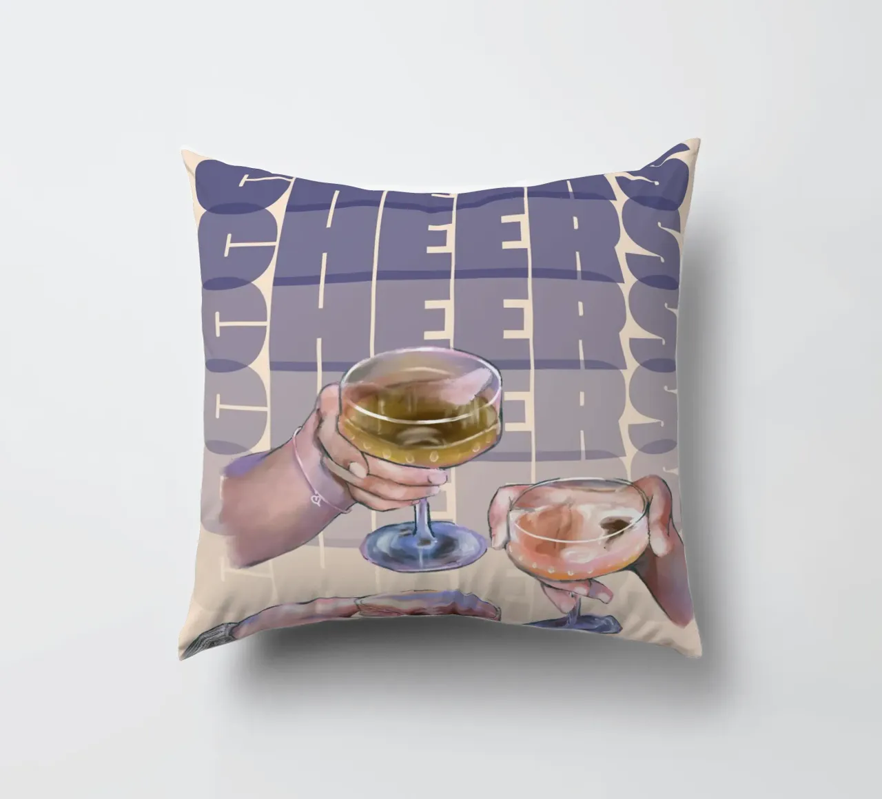 Trio di bicchieri "Cheers" di Aperol, Pop Art cuscino da NorwesClub