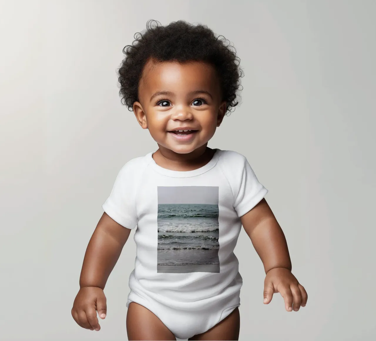 Blue Beach Waves body neonato maniche corte da Victoria Frost