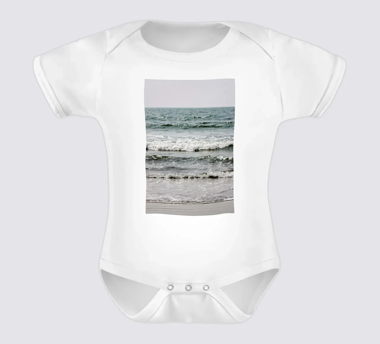 Blue Beach Waves body neonato maniche corte da Victoria Frost