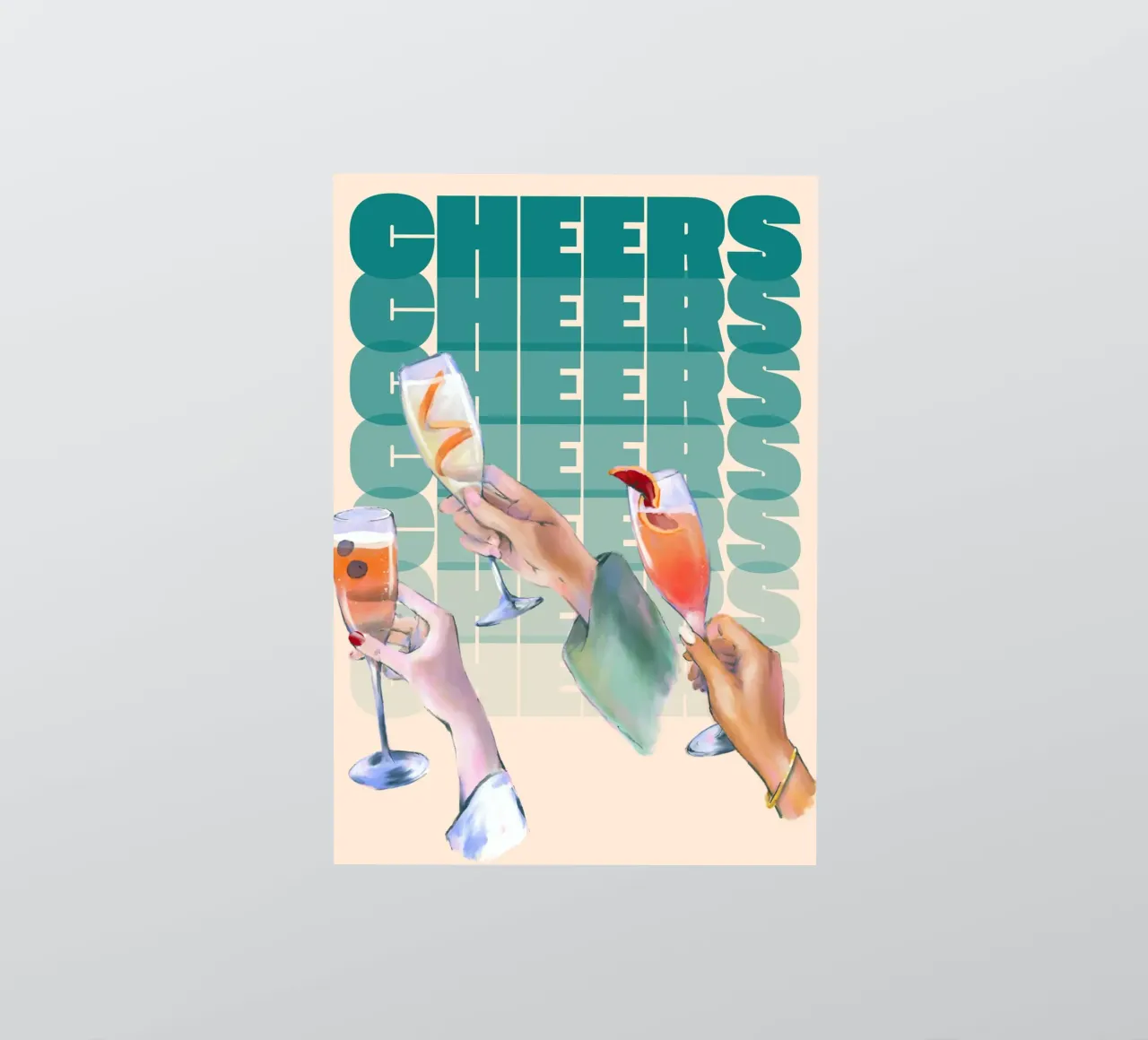 "Cheers" Flute & Cocktail Toast by Aperol, Pop Art sticker by NorwesClub