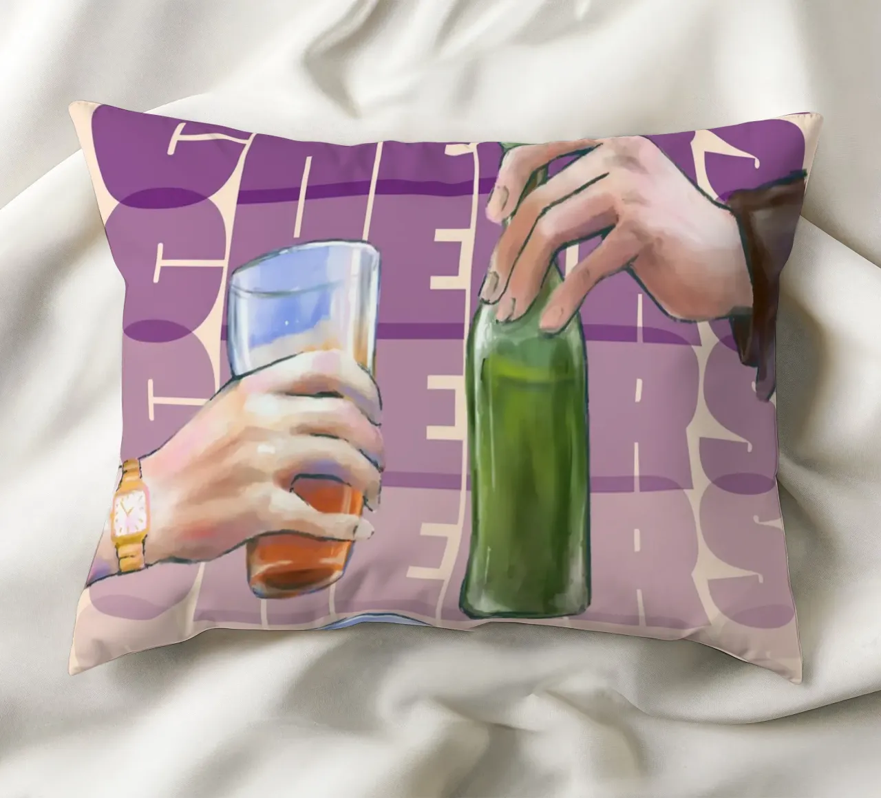 L'arte del tifo moderno di ArtfulHands - Pop Culture Party Vibes cuscino da NorwesClub