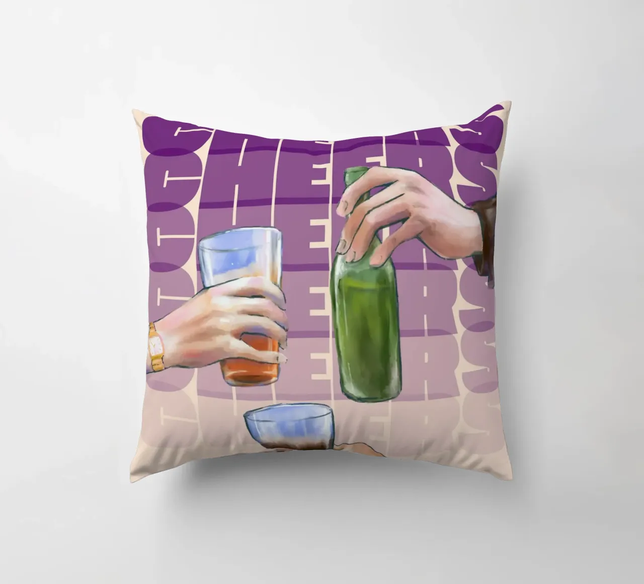 L'arte del tifo moderno di ArtfulHands - Pop Culture Party Vibes cuscino da NorwesClub