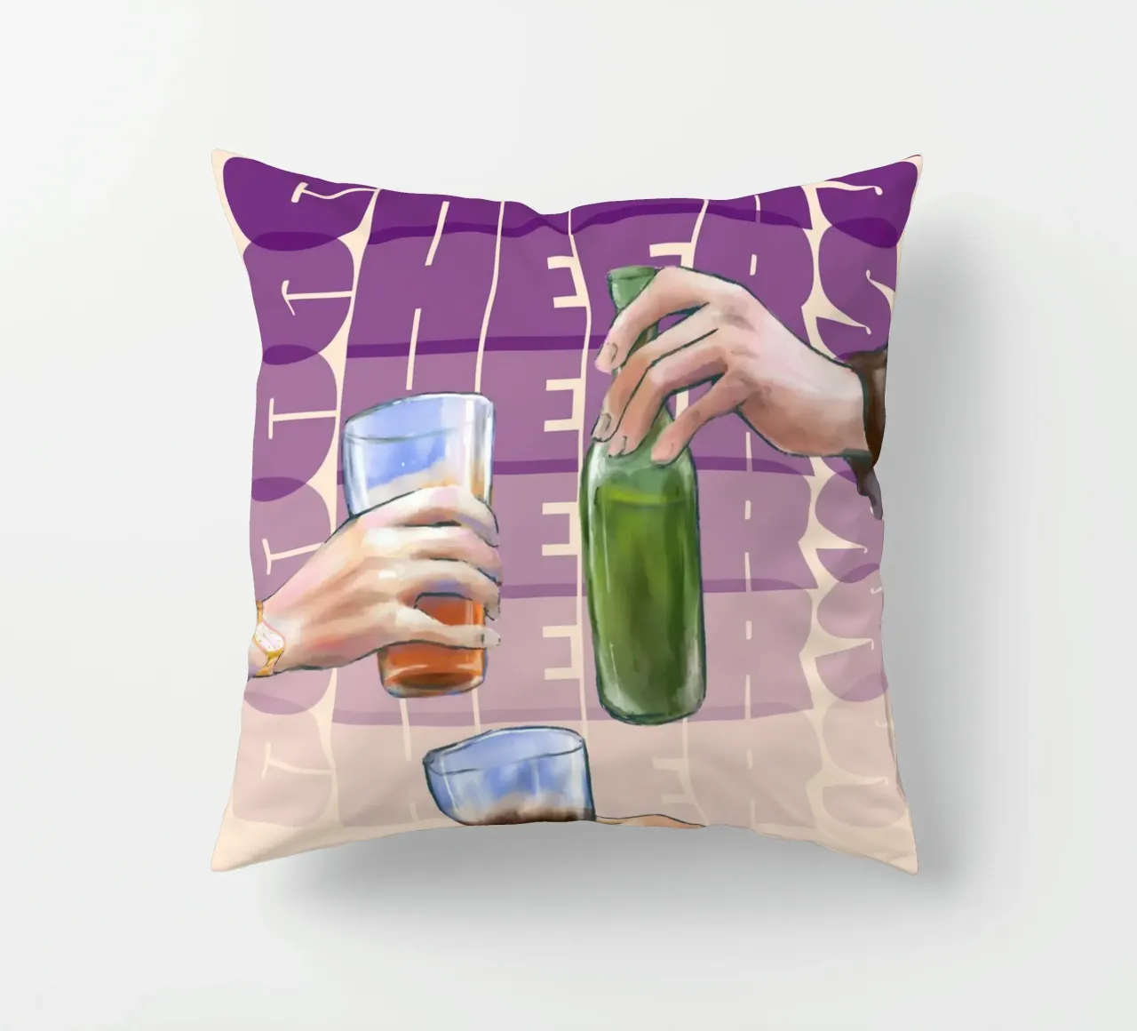 L'arte del tifo moderno di ArtfulHands - Pop Culture Party Vibes cuscino da NorwesClub