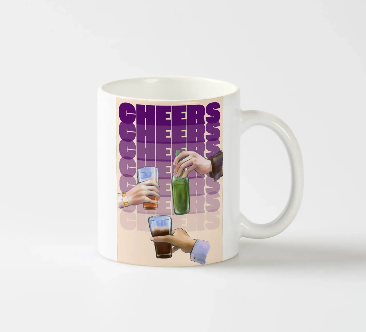 L'arte del tifo moderno di ArtfulHands - Pop Culture Party Vibes tazza in ceramica da NorwesClub