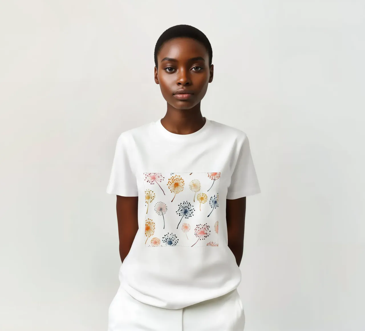 Soffice brezza di denti di leone t-shirt da Botanical Pattern House