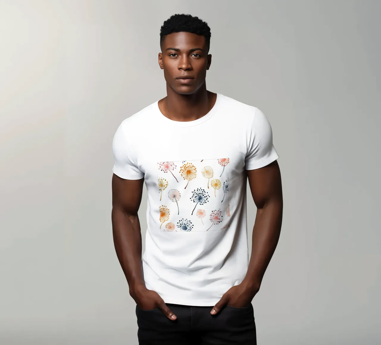 Soffice brezza di denti di leone t-shirt da Botanical Pattern House