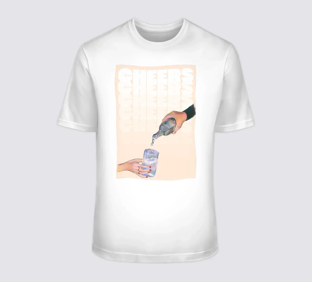 Proost schenken door ArtfulHands - Abstracte vloeibare verfrissing t-shirt van NorwesClub