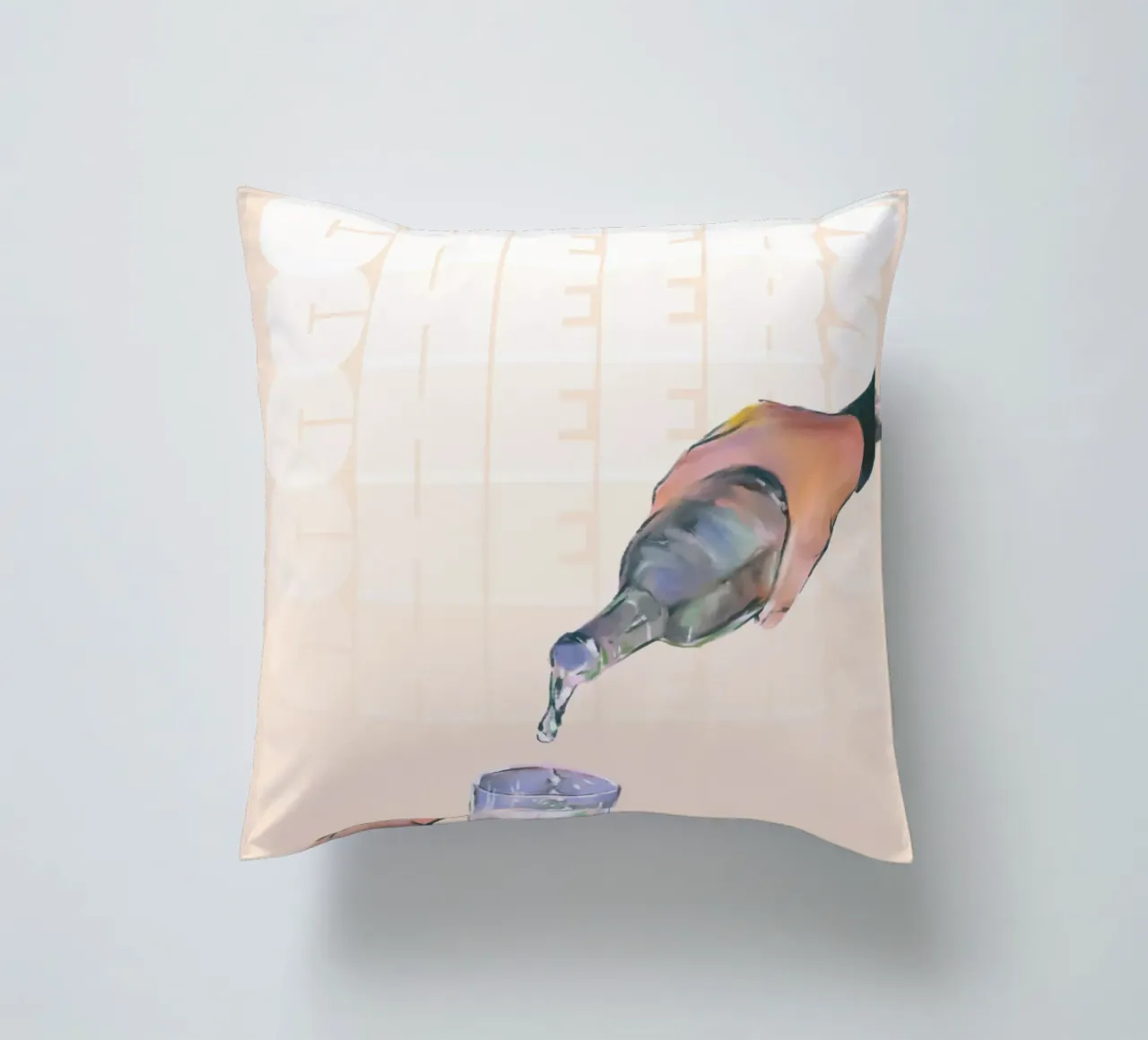 Cheers Pouring di ArtfulHands - Rinfresco liquido astratto cuscino da NorwesClub