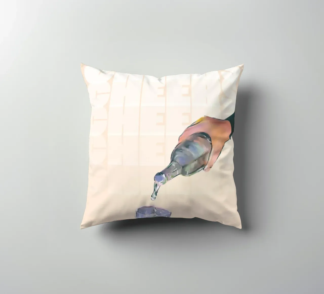 Cheers Pouring di ArtfulHands - Rinfresco liquido astratto cuscino da NorwesClub