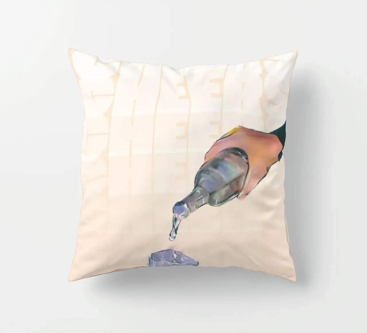 Cheers Pouring di ArtfulHands - Rinfresco liquido astratto cuscino da NorwesClub
