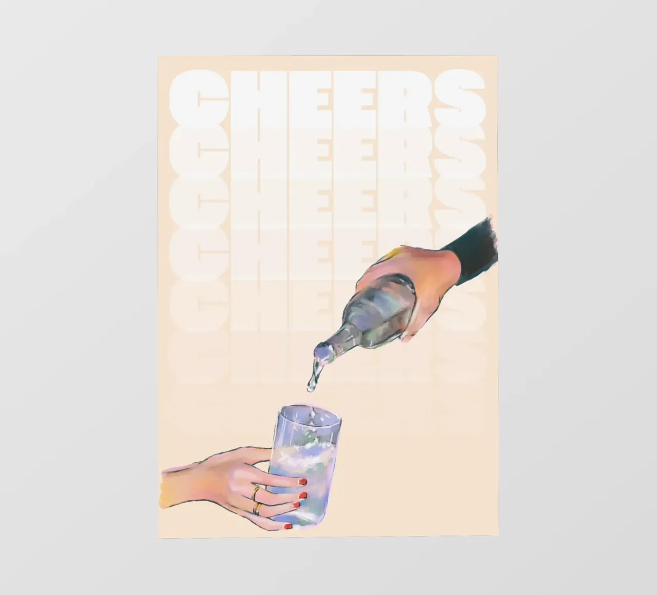 Cheers Pouring by ArtfulHands - Abstract Liquid Refreshment pvc cover by NorwesClub