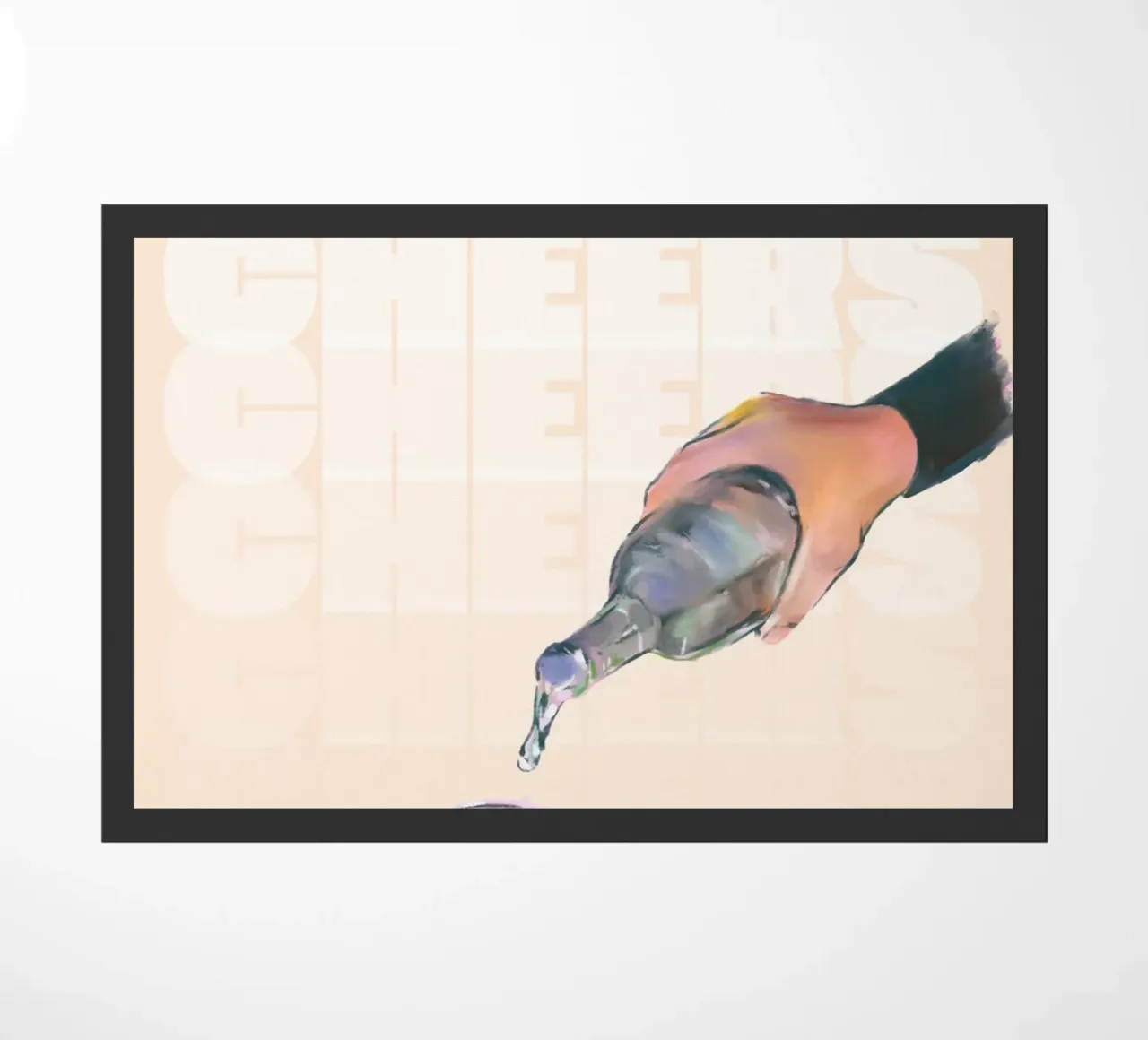 Cheers Pouring di ArtfulHands - Rinfresco liquido astratto zerbino da NorwesClub