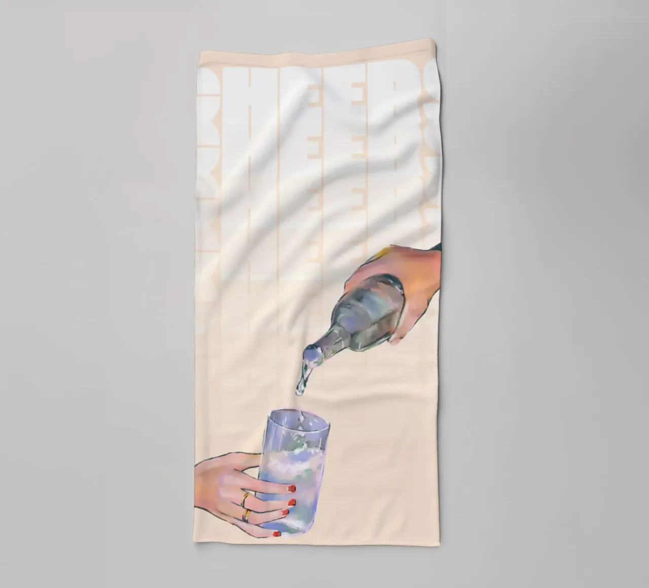Cheers Versing by ArtfulHands - Rafraîchissement liquide abstrait serviette de bain de NorwesClub