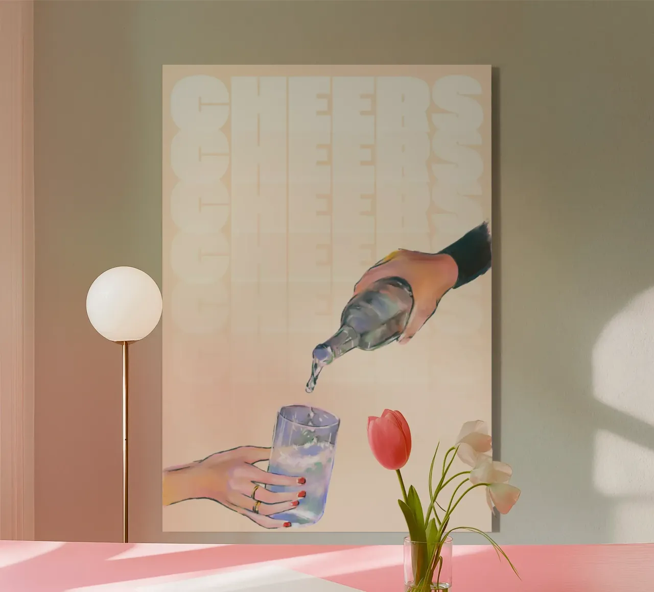 Cheers Pouring by ArtfulHands - Refresco líquido abstracto metacrilato de NorwesClub