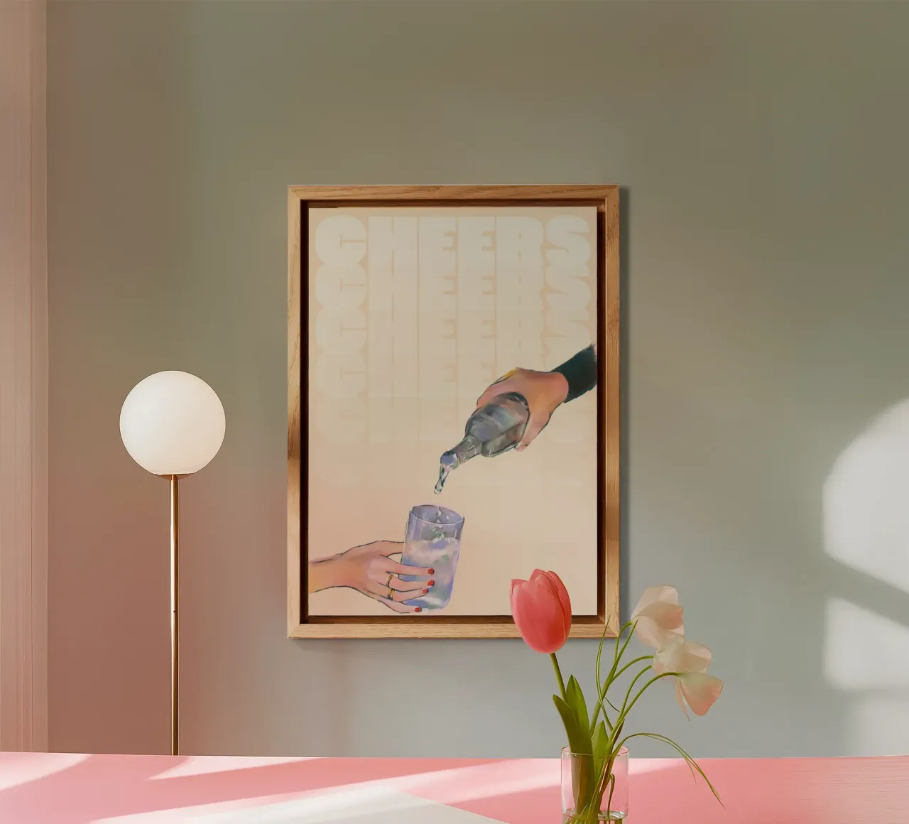 Cheers Pouring by ArtfulHands - Refresco líquido abstracto placa de forex de NorwesClub