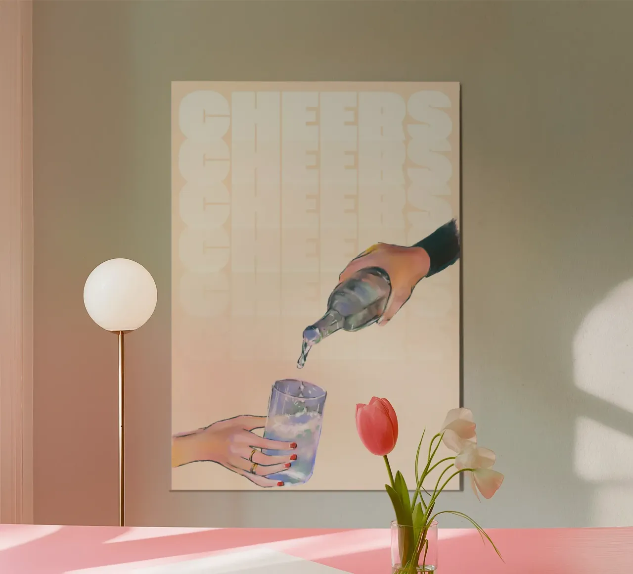 Cheers Pouring by ArtfulHands - Refresco líquido abstracto placa de forex de NorwesClub