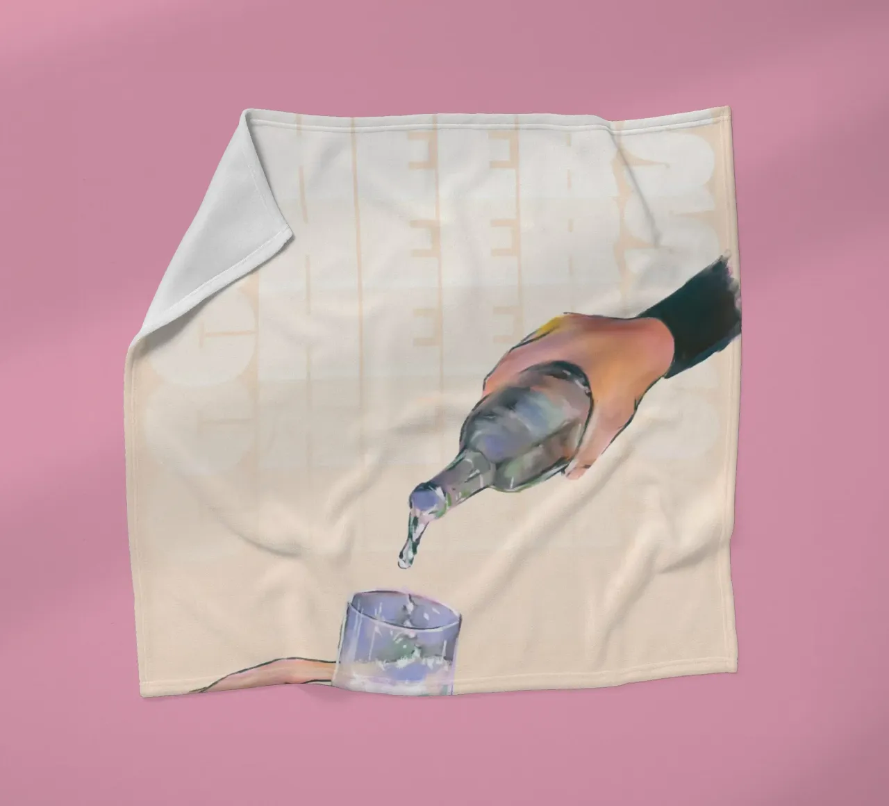 Cheers Pouring by ArtfulHands - Abstract Liquid Refreshment fleece blanket by NorwesClub