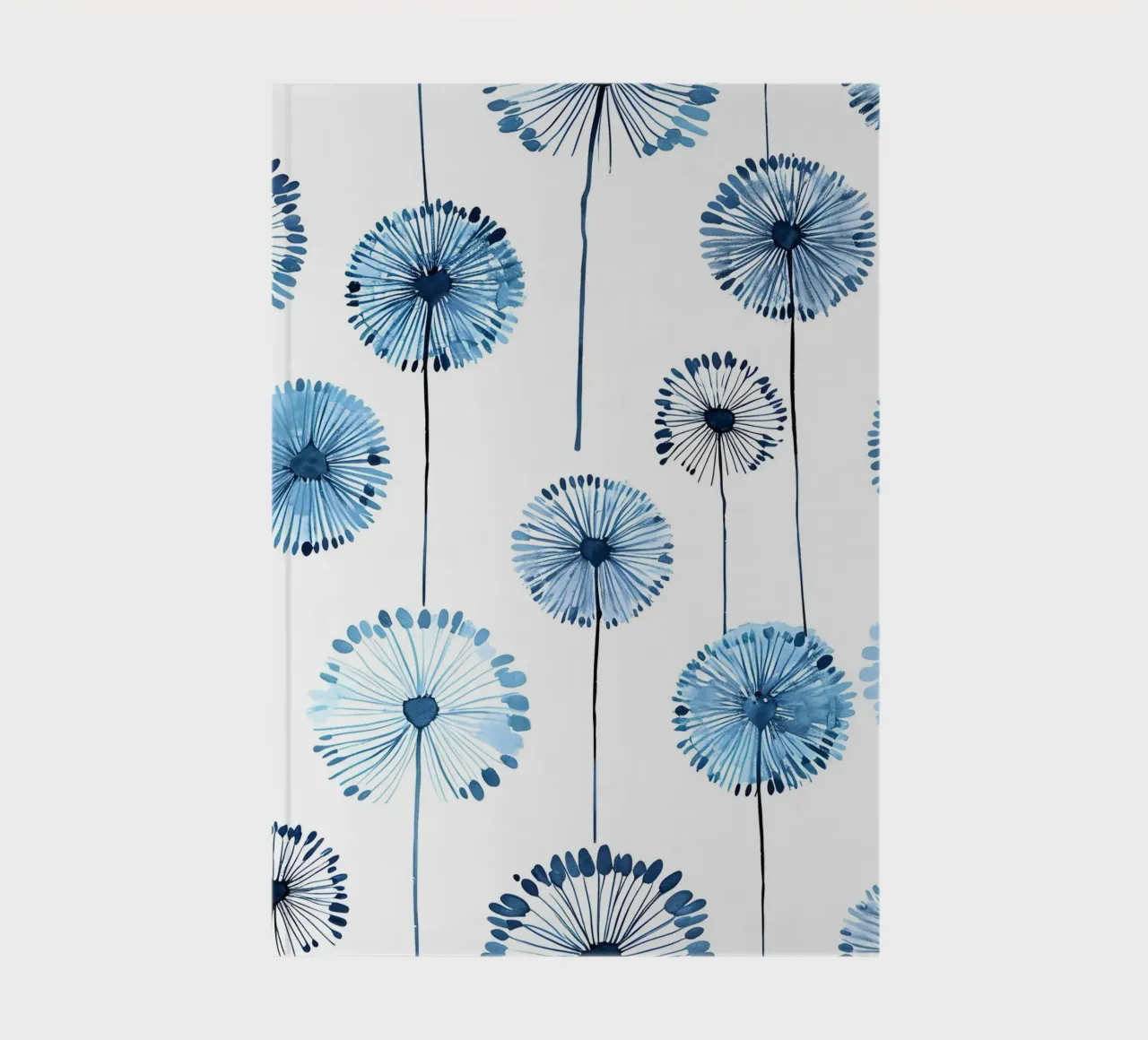 Soft Breeze Dandelions notebook by Botanical Pattern House