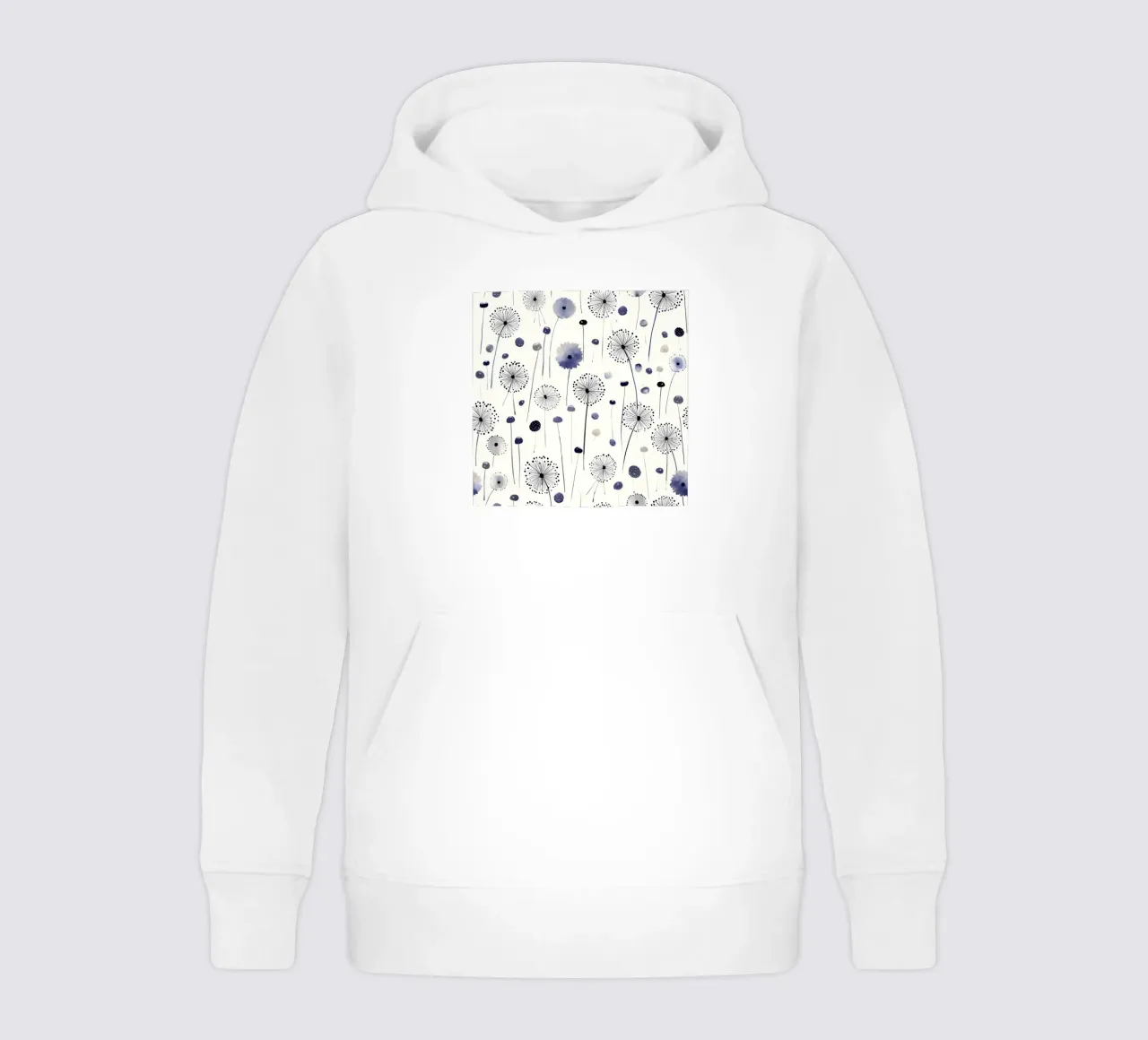 Soffice brezza di denti di leone felpa bambino con cappuccio da Botanical Pattern House